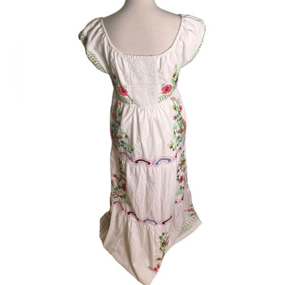 Anthropologie Embroidered Off-The-Shoulder Maxi Dress S - Picture 4 of 9